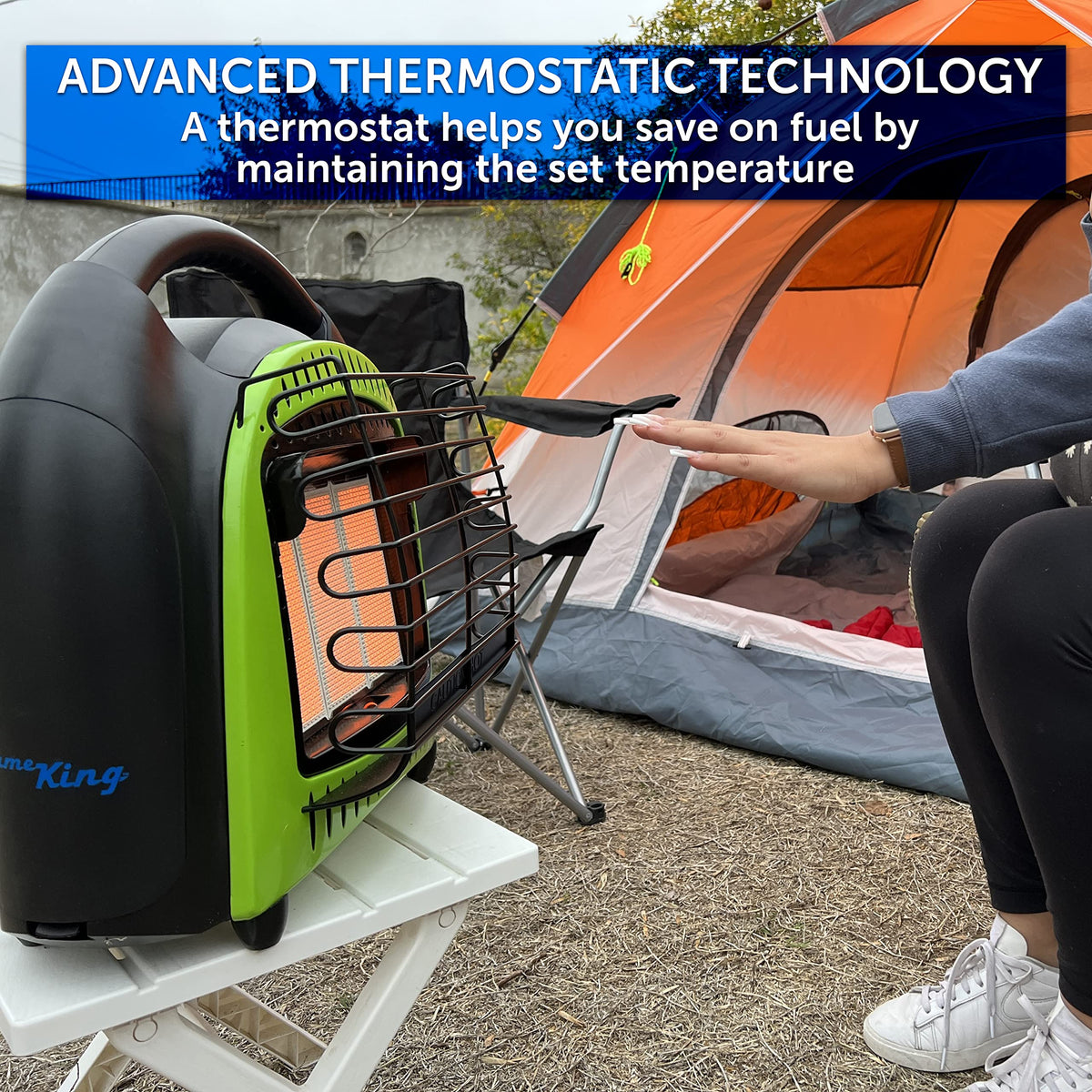 FLAME KING YSN-CHS20T Flame King YSN-CHS20 20,000 BTU Propane Space Radiant Portable Heater Indoor* & Outdoor Great for Camping, Garage, Ice Fishing, Patio