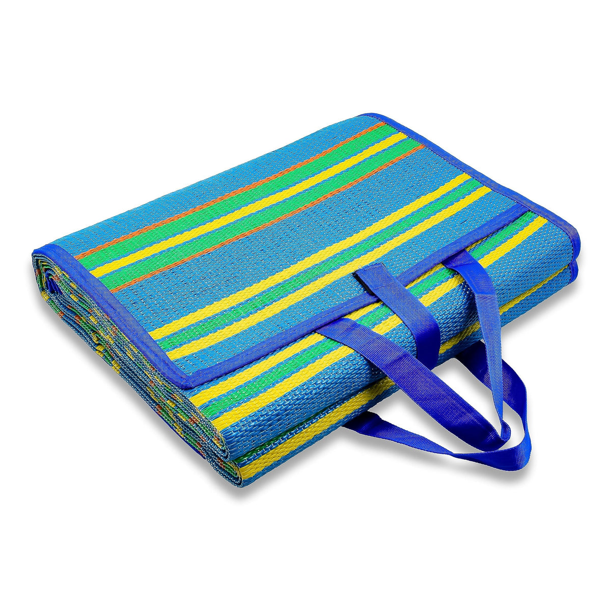 CAMCO 42814 Camco Camper/RV Handy Mat - Features Convenient Pockets & Built-in Handles for Carrying - Measures 72” x 108” & Folds to 14.5” x 18” for RV Storage and Organization - Easy to Clean Material (42814)