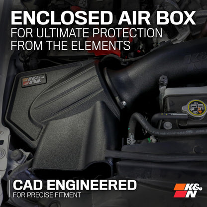 K&N FILTER 63-3118 K&N Cold Air Intake System: High-Flow Air Filter, Increase Performance & Towing: Compatible with 2020-2025 Chervolet/GMC: 1500, 63-3118