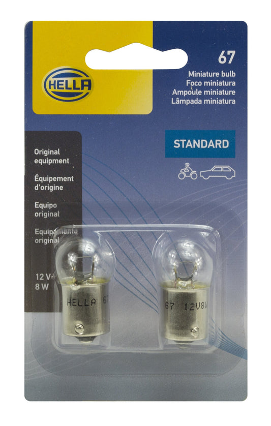 Hella 67TB Bulb 67 12V 8W 4Cp Ba15S G6 (2), Multi