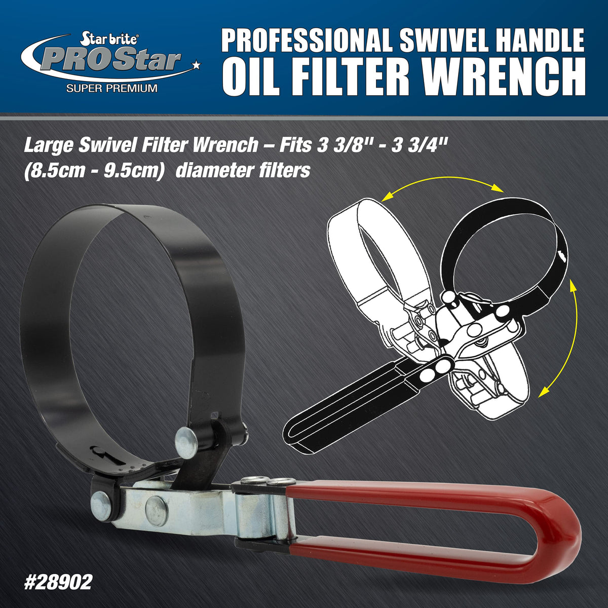 STAR BRITE 028908 STAR BRITE Oil Filter Wrench (ADJ) 2-3/4" x 4" (028908)