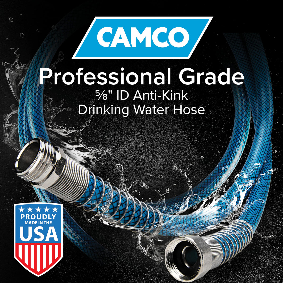 CAMCO 22843 Camco TastePURE 35-Foot Premium RV Drinking Water Hose - Made in the USA