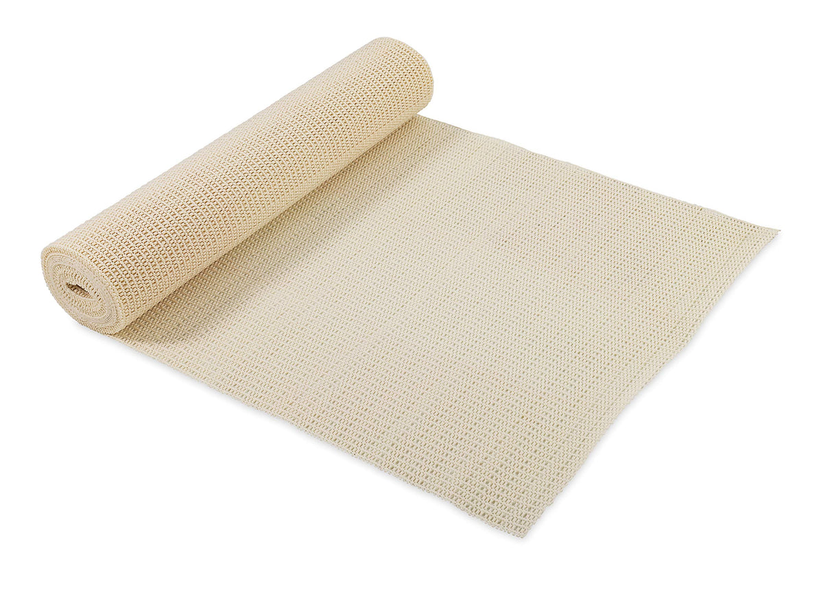 CAMCO 43277 Camco Slip Stop Liner - Prevents Slipping and Sliding in RVs & Camper Kitchen Shelves and Drawers | Great for Toolboxes, Rugs, & More |Durable, Washable Material | 1' x 12' Roll - Cream (43277)