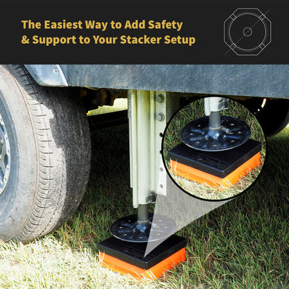 SNAPPAD CAP1 SnapPad RV Leveling Blocks for Plastic Stackers, Includes 8.5" Cap, Adds 1/2" Height, 2.5 lbs Per Cap & 1" Width