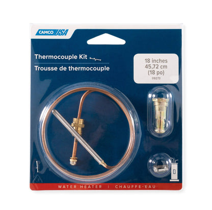 CAMCO 09273 Camco Camper/RV 18-Inch Thermocouple Kit | Features Multi-Thread & Clip-On Positioning Adapters (09273)