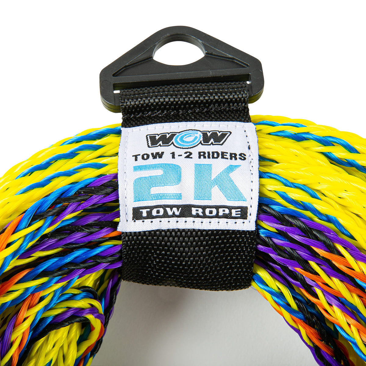 WOW SPORTS 22-WRP-4609 WOW Sports - Tow Rope for Towables - Must Have Boat Accessory - Heavy Duty 16 Strand Design - 60 ft - 2-Section - UV Treated - W/Floating Rubber Handle 2K
