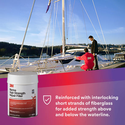 3M 46014 3M Marine High Strength Repair Filler, 46014, 1 gal, White, Gallon