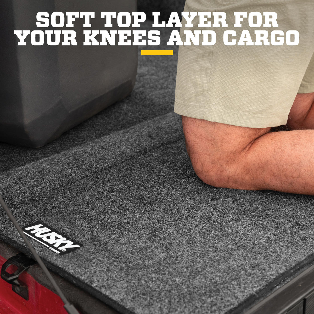 Husky Liners HBRY19DCK Husky Liners Full Truck Bed Liner – Fits 2005-2022 Toyota Tacoma, 5' Bed - Double Cab – Guardian Comfort Mat, 1 pc. Grey - HBRY19DCK