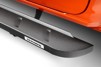 GO RHINO 63443280SPC Go Rhino RB10 Slim Running Boards & Brackets | Cab Length, Galvanized Steel, Textured Black | 63443280SPC | Fits 2024 Toyota Tacoma Double Cab