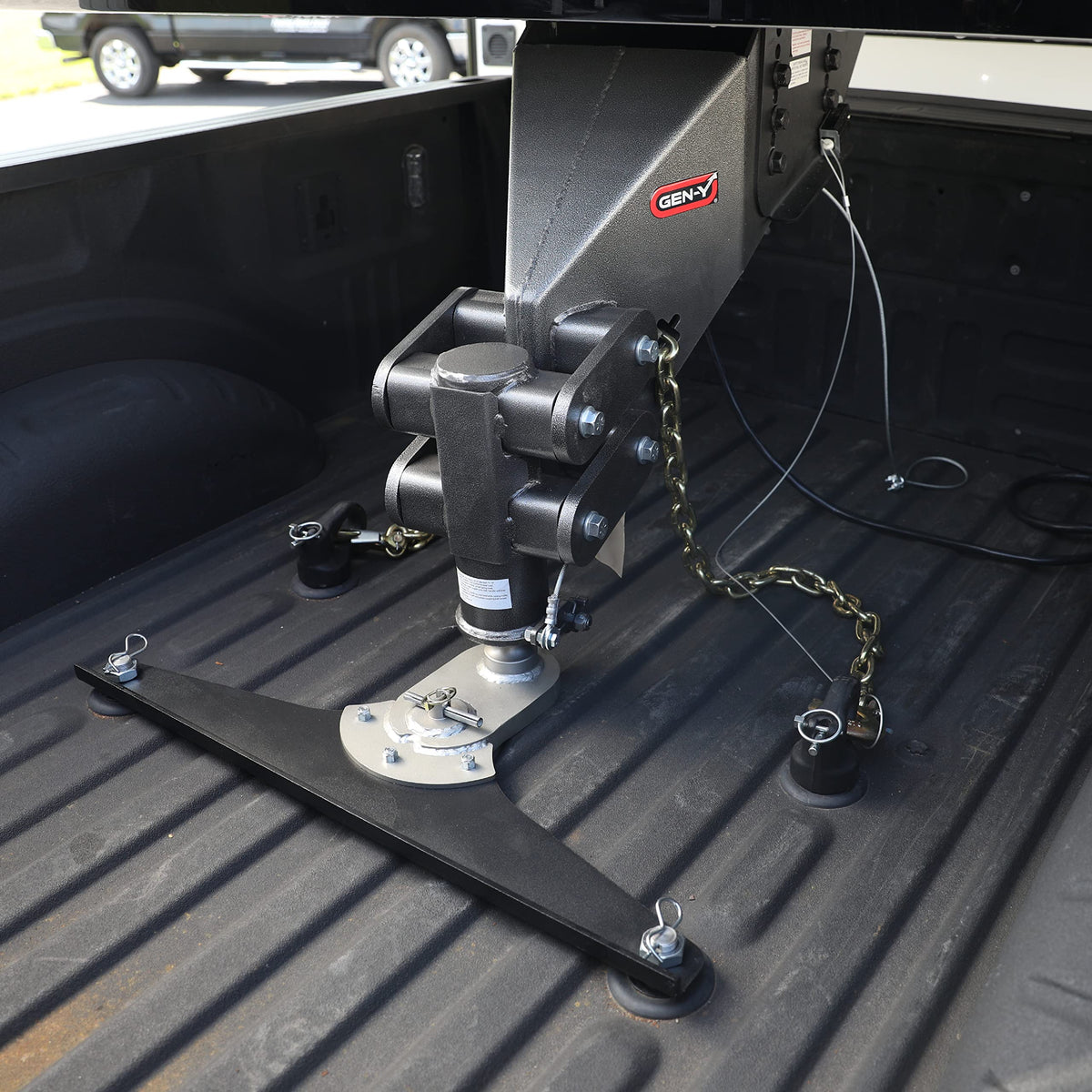 GEN-Y HITCH GH-21005 GEN-Y GH-21005 GoosePuck 5" Offset Gooseneck Ball for OEM Puck Mount System fits 2019 Chevy and GMC Short Bed Trucks - 25,000 LB Towing Capacity