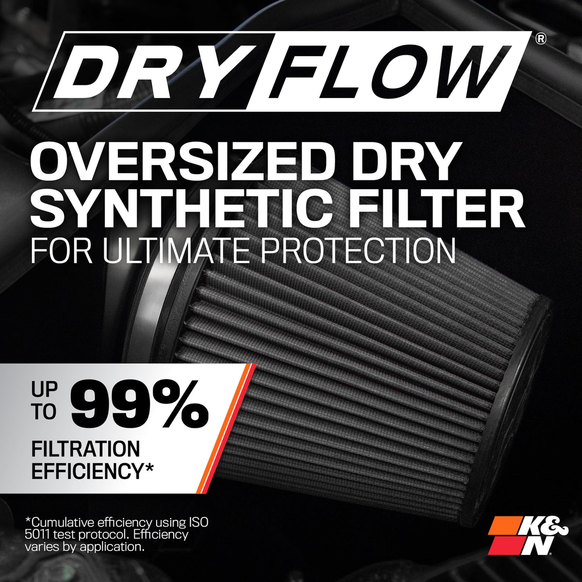K&N FILTER 71-9042 K&N Cold Air Intake System: Dry-Flow Air Filter, Increase Performance & Towing: Compatible with 2022-2024 TOYOTA: Sequoia, Tundra, 71-9042