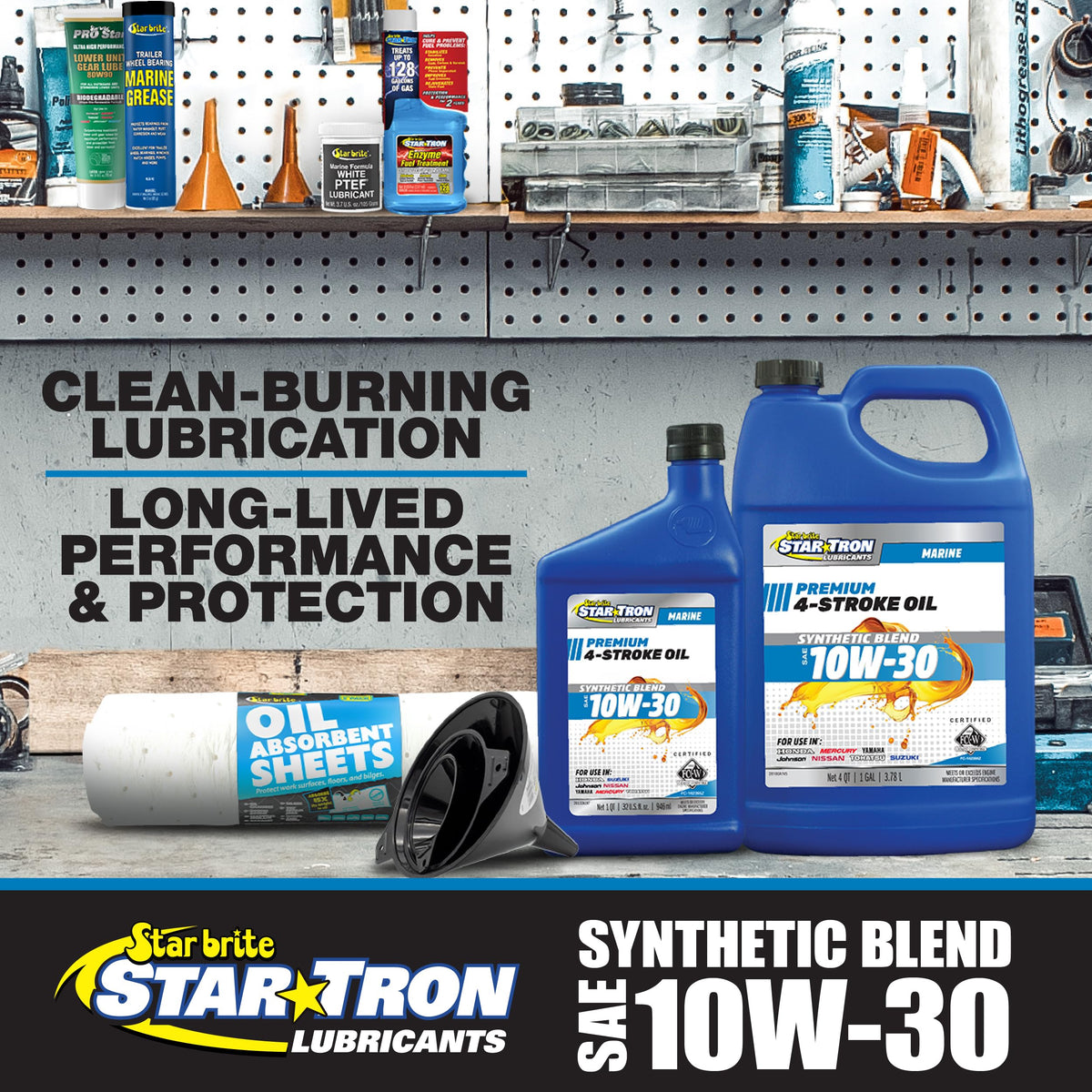 STAR BRITE 028132 STAR BRITE Pro Star Super Premium Synthetic Blend 10W30 Marine Oil