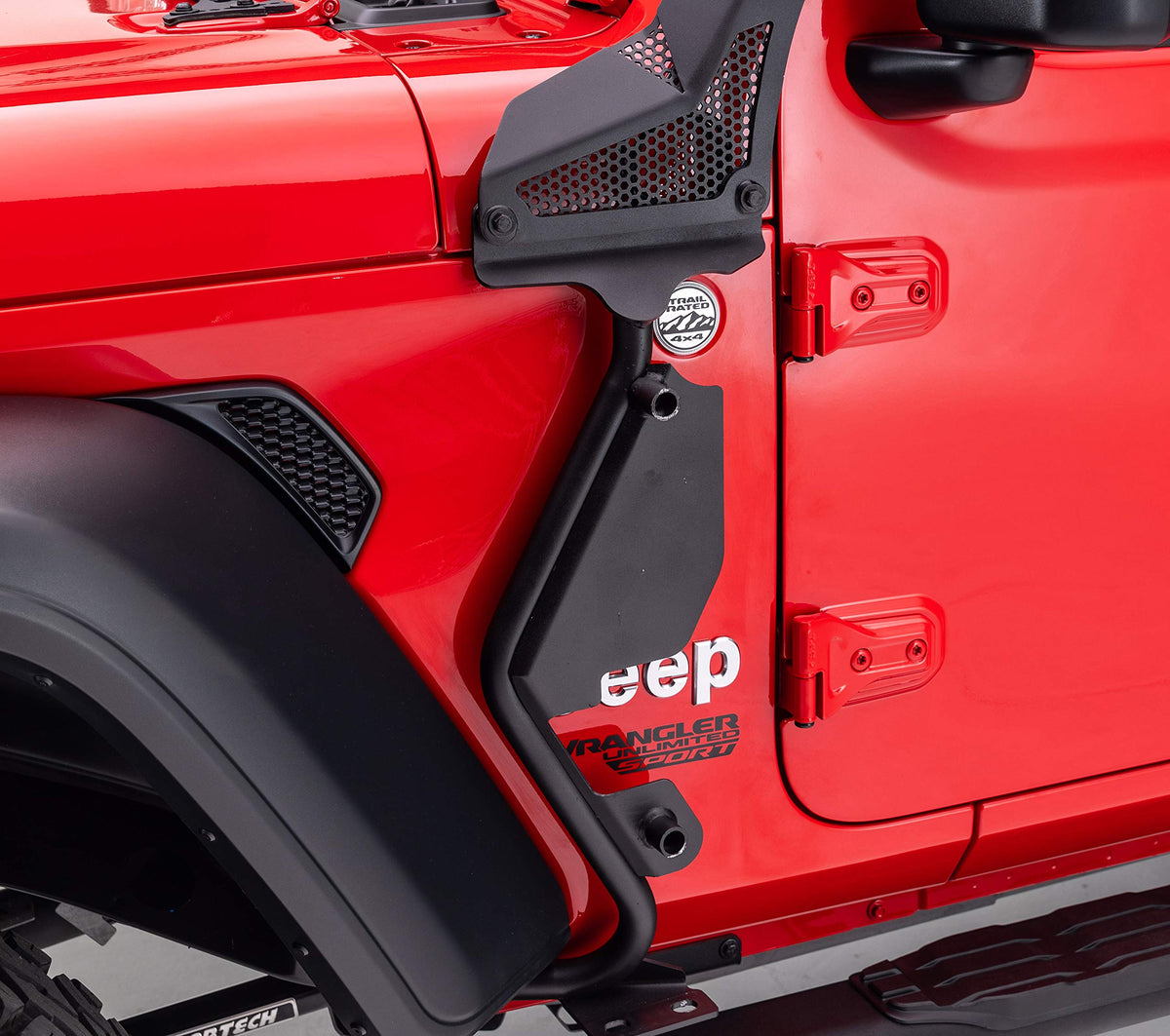 GO RHINO 701001T Go Rhino 701001T Exterior Hi-Lift Jack Mount for Jeep Wrangler JL, JLU and Gladiator JT for 18-24 Wrangler, Gladiator (Crew Cab Pickup)