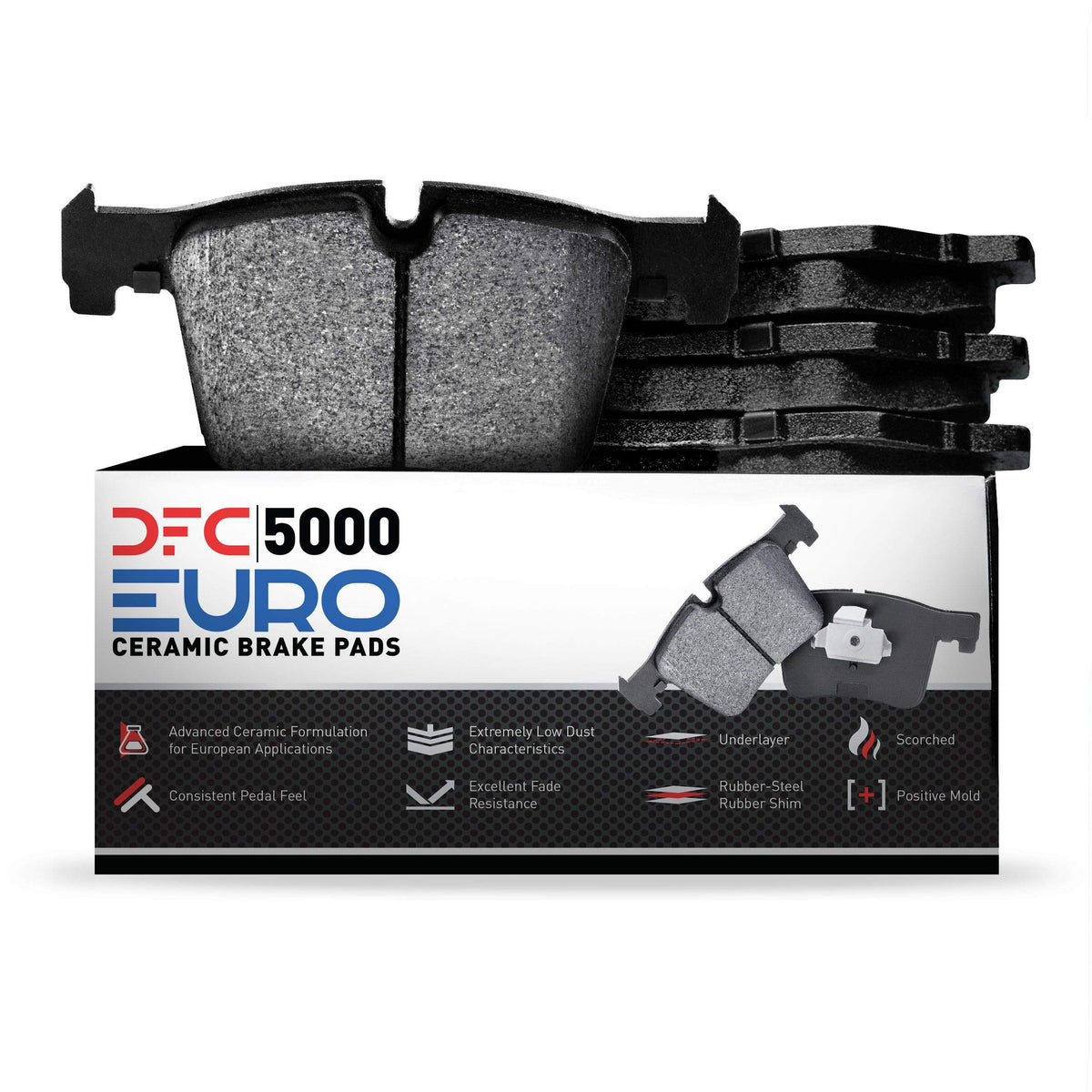 Dynamic Friction 1600-1989-10 DFC Rear 5000 Euro Ceramic Brake Pads