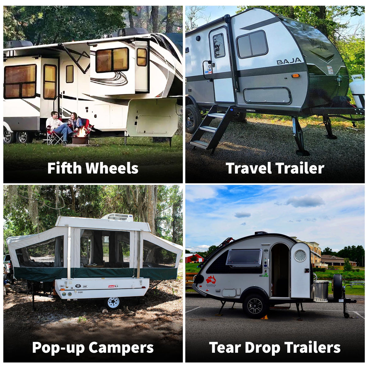 SNAPPAD QDU4 SnapPad SnapJack® QD (Pack of 4) | Four-Point Trailer Jack Stands Featuring 5.5" Metal Foot | Adds 61% Additional Surface Area, 3.79 lbs. Per Pad & 7.25" Total Width | Must-Have RV Accessories