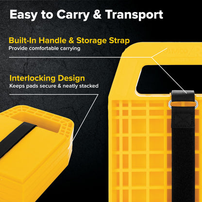 CAMCO 44595 Camco RV Stabilizing Jack Pads - 4-Pack - Made in the USA