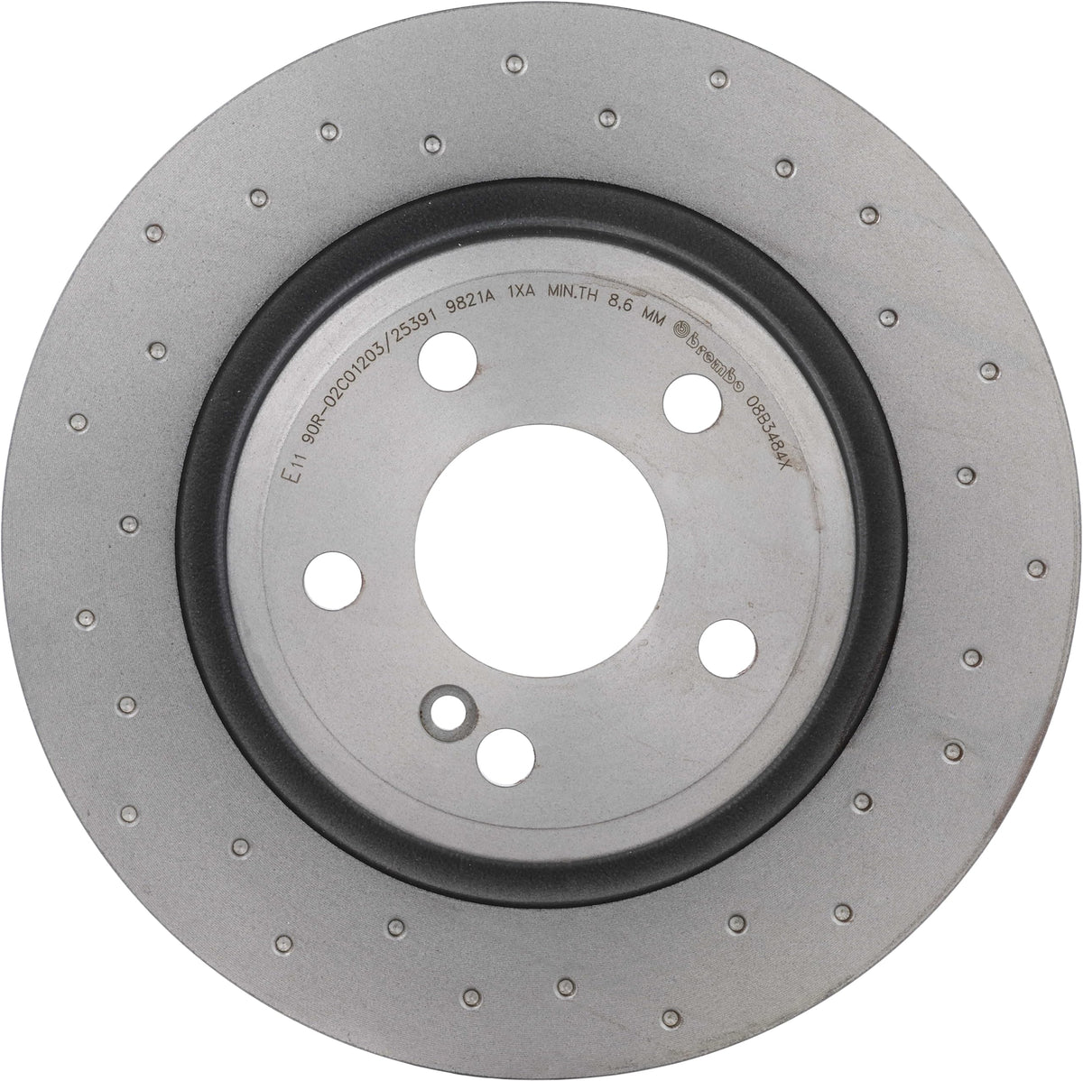BREMBO 08B3484XC02 Brembo 08.B348.4X Xtra UV Coated solid drilled Rear Brake Rotor MERCEDES-BENZ/MERCEDES-BENZ (BBDC) OE# A2464230112