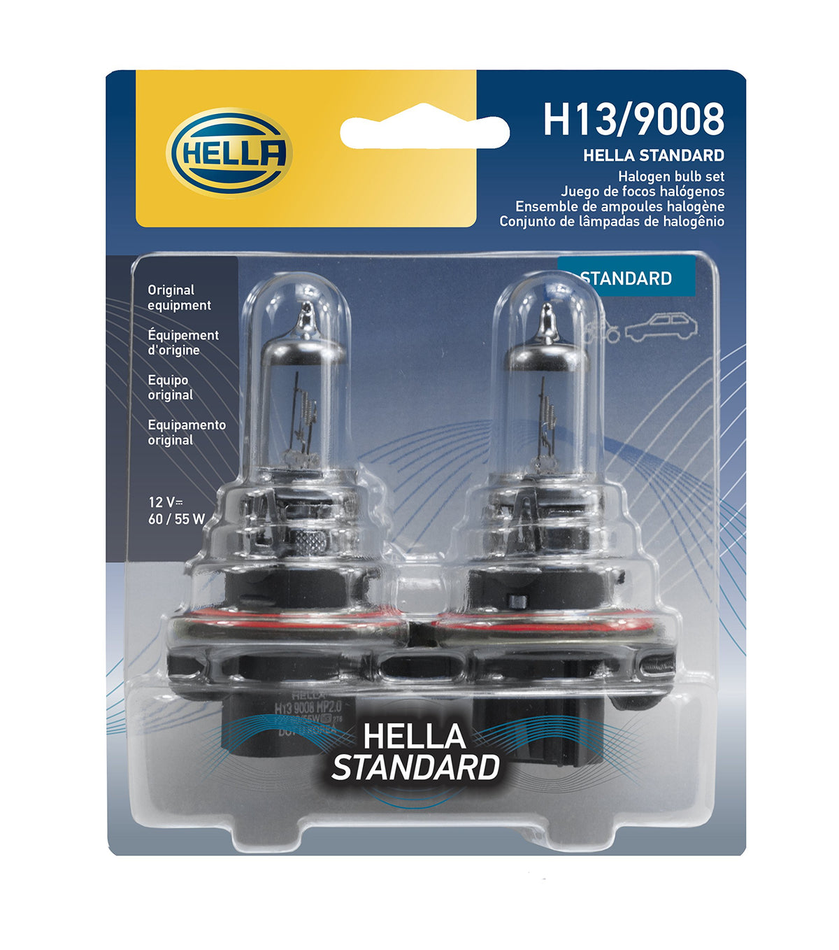 Hella H13TB Standard Halogen Bulbs, 12 V, 60/55W