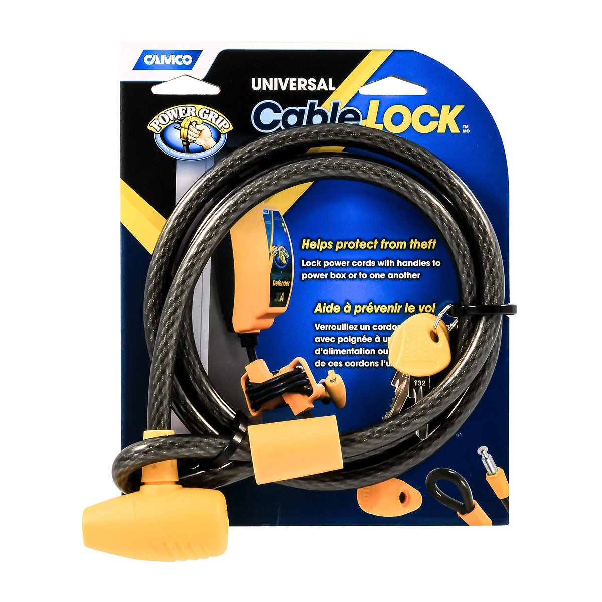 CAMCO 44290 Camco 44290 Power Grip Cable with Security Lock