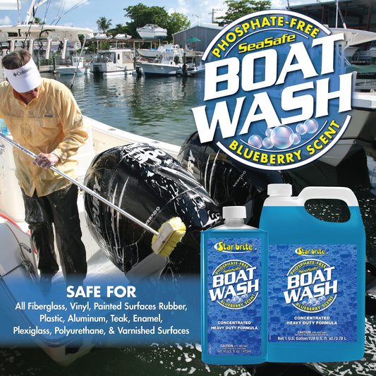STAR BRITE 080416P STAR BRITE Concentrated Boat Wash, Heavy-Duty, Non-Streak, Blueberry Scent