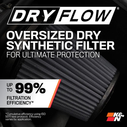 K&N FILTER 30-1578 K&N Cold Air Intake System: Dry-Flow Air Filter, Increase Performance & Towing: Compatible with 2019-2024 RAM 1500, 30-1578