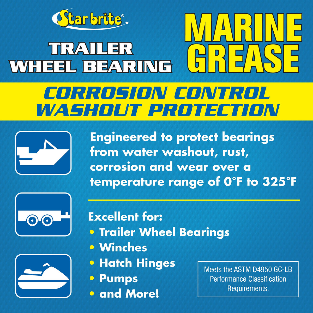 STAR BRITE 026016 STAR BRITE Wheel Bearing Grease Advanced Marine-Grade Protection