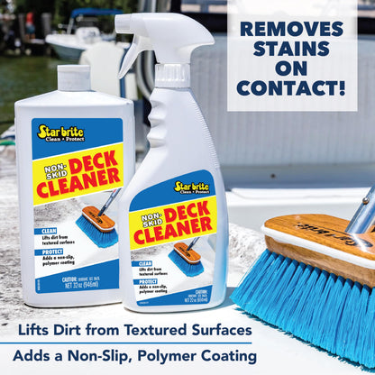STAR BRITE 085900N STAR BRITE Non-Skid Deck Cleaner & Protectant - Ultimate Boat Deck Wash - Protects Against Future Stains & UV - Ideal for Fiberglass, Vinyl, Plastic & Painted Surfaces -1 Gallon (085900)