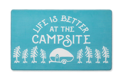 CAMCO 53435 Camco Life is Better at The Campsite Anti-Fatigue Kitchen Mat - Features RV Sketch Design - Reduces Discomfort While Standing for Extended Time - Features a Non-Slip Surface - 30 x 18 x 3/4 in (53435)