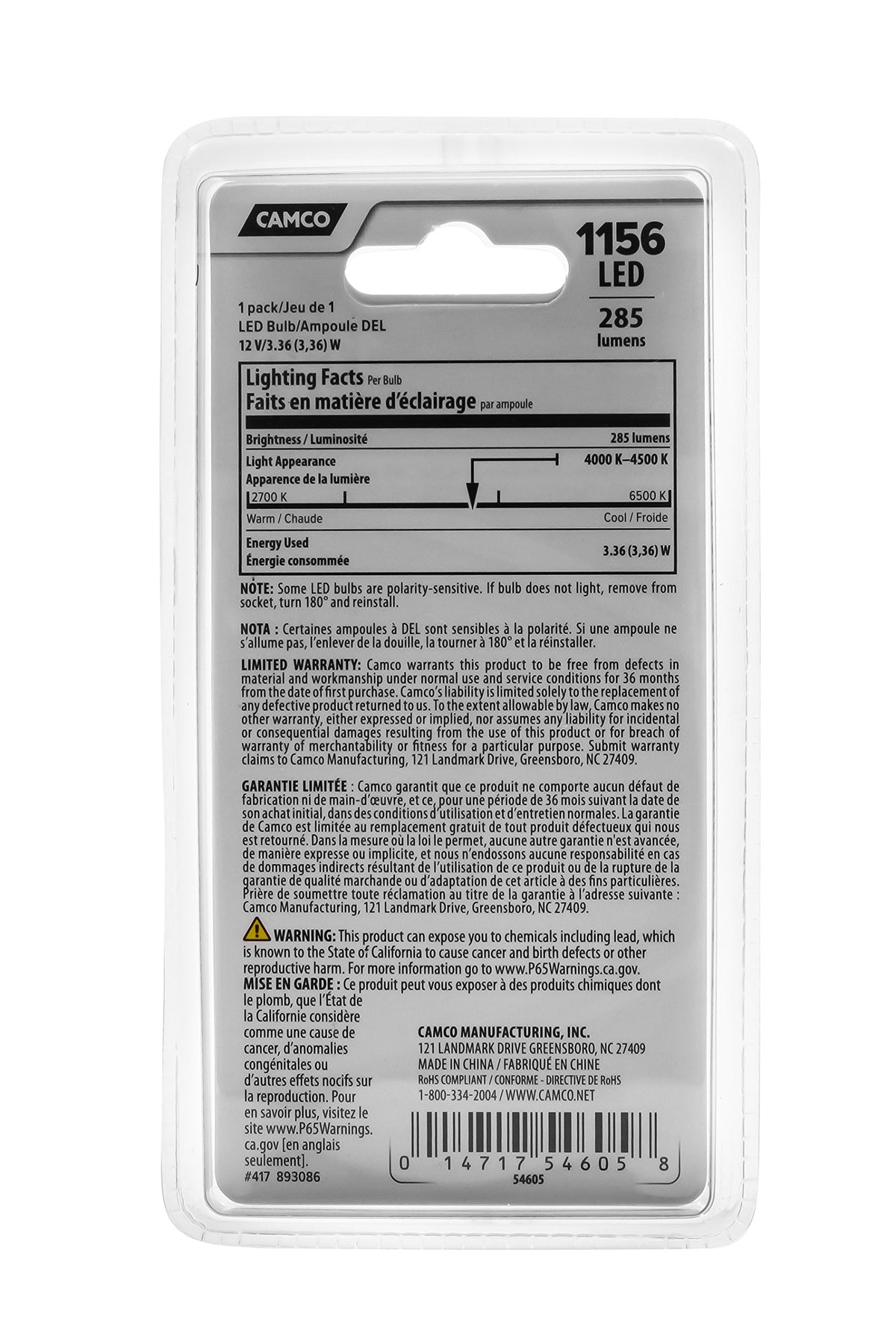CAMCO 54605 Camco Camper & RV LED Replacement Bulb – Features 27 Individual Lights for a Bright White Light – 12 Volt Bulb – 1-Pack (54605)