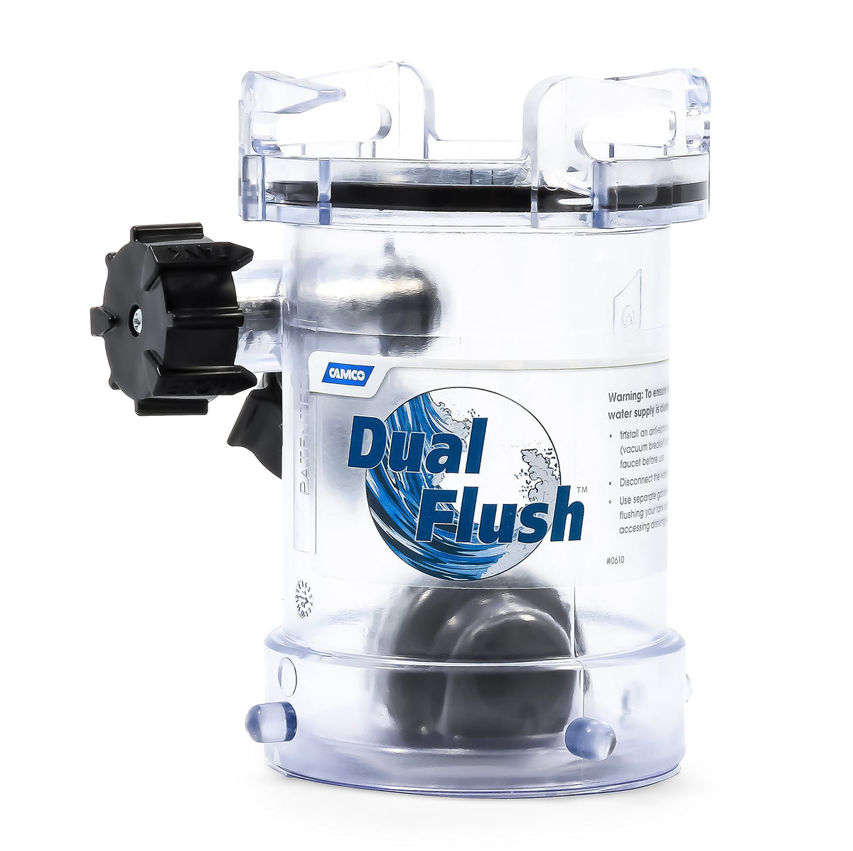 CAMCO 39072 Camco Dual Flush Camper & RV Holding Tank Rinser - Features 2-Way Jet Cleaning Action That Helps Reduce Odors and Malfunctions in RV Holding Tanks and Hoses - RV Black Tank Cleaner (39072)