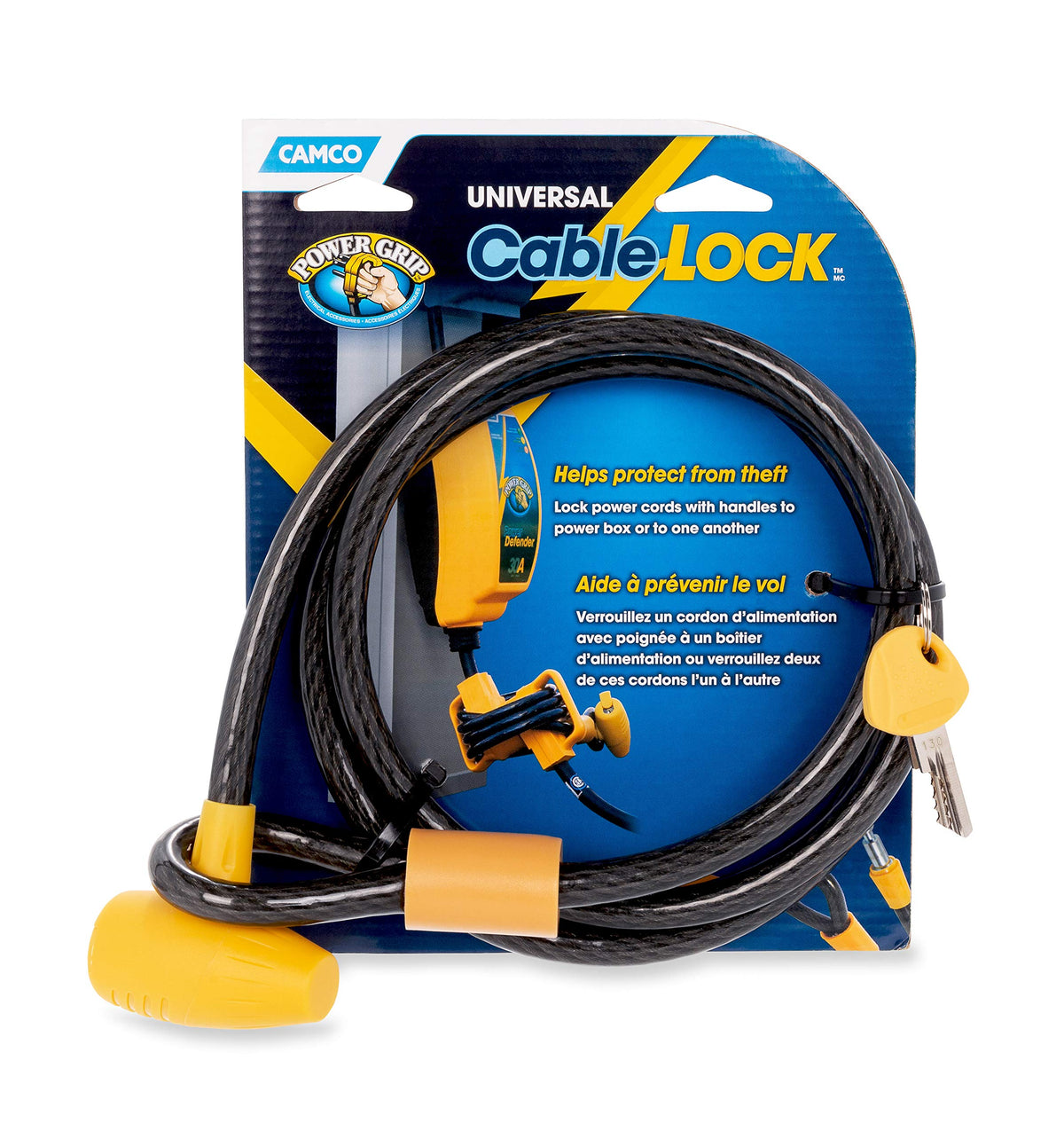 CAMCO 44290 Camco 44290 Power Grip Cable with Security Lock