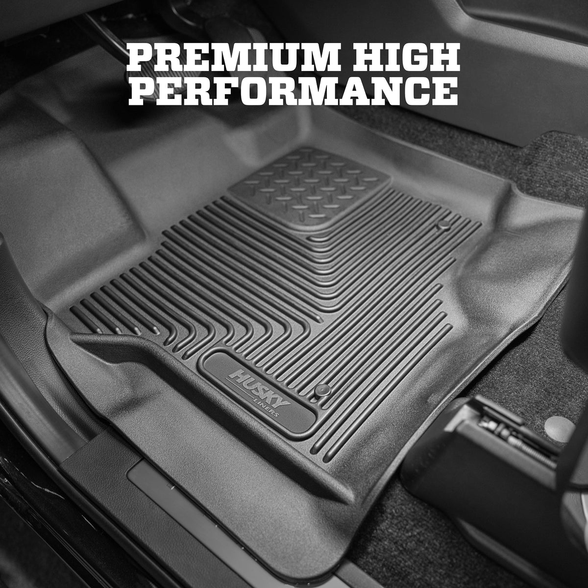 Husky Liners 53701 Husky Liners X-act Contour Floor Mats – Fits 2012-2015 Toyota Tacoma, Double & Access CAB ONLY; 2012-2014 Toyota Tacoma, Standard CAB – Front Row, 2-pc Black - 53701