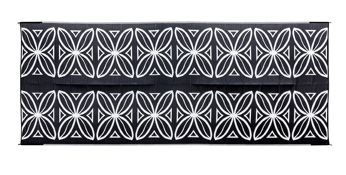 CAMCO 42833 Camco 42833 Botanical Awning Leisure Mat-Charcoal 8' x 20'