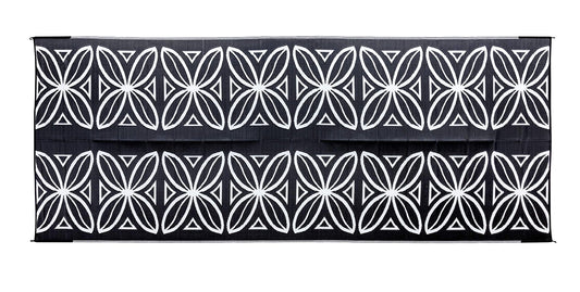 CAMCO 42833 Camco 42833 Botanical Awning Leisure Mat-Charcoal 8' x 20'