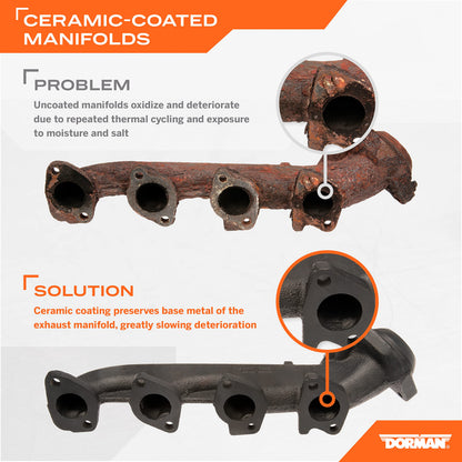 DORMAN 674-497 Dorman Patent Pending Improved Design 674-497 Driver Side Exhaust Manifold Kit - Includes Required Gaskets and Hardware Compatible with Select Jeep/Ram Models (OE FIX)