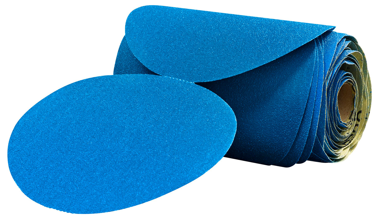 3M 36200 3M Stikit Blue Abrasive Disc Roll, 321U, 36200, 6 in, 40+ Grade, No Hole