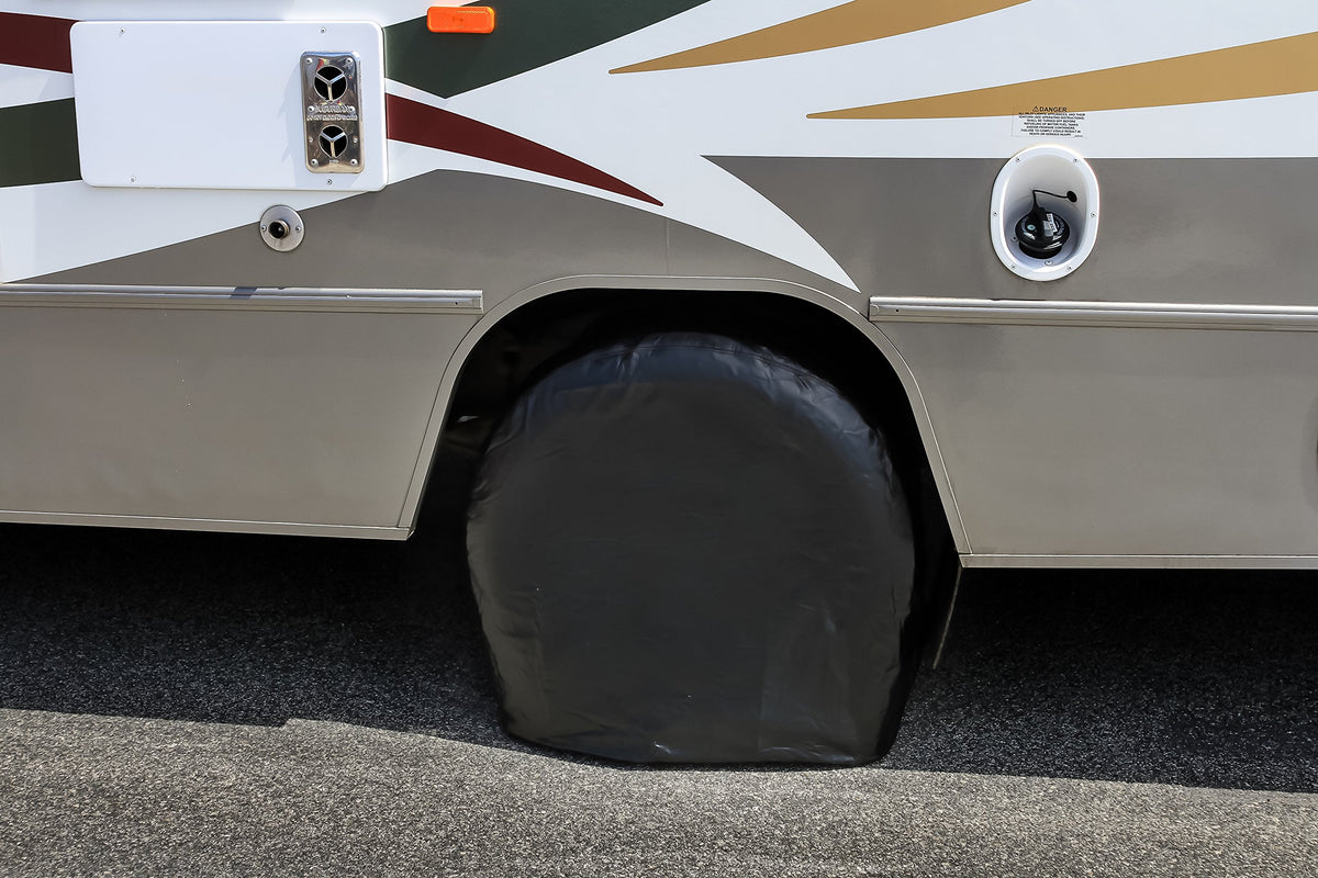 CAMCO 45248 Camco 45248 Black 30 inches - 32 inches Vinyl Wheel and Tire Protector, (Pack of 2)
