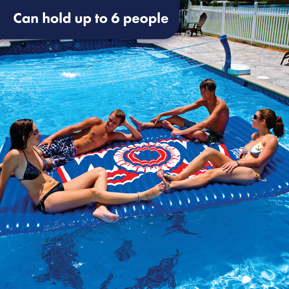WOW SPORTS 12-2030 WOW Sports Inflatable Water Walkway, Inflatable Water Mat Pool Float, Ideal for Kids and Adults, 10 x 6 Feet, Blue