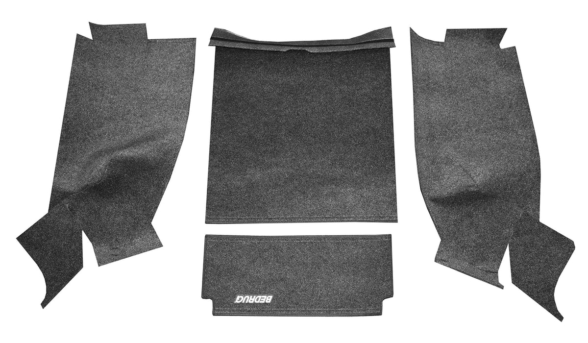 BEDRUG BRJL18R4GH BedRug Jeep Kits - Cargo Liner, 6 pcs. | Fits 2018-2026 Jeep Wrangler JL 4 Door, 6 pcs. Rear Kit (w/Gap Hider) | Charcoal Grey, BRJL18R4GH