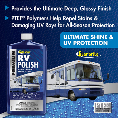 STAR BRITE 075732PW STAR BRITE Premium RV Polish - Ultimate Protection for Fiberglass, Painted Surfaces & Metals 32 OZ (075732PW)