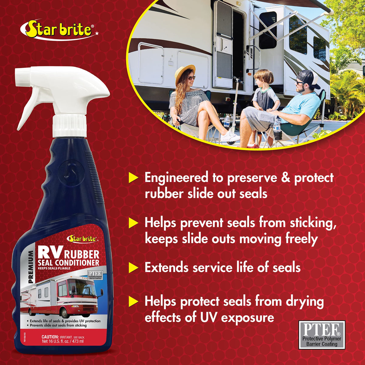 STAR BRITE 076116 STAR BRITE Premium RV Rubber Seal Conditioner - UV & Weather Resistant