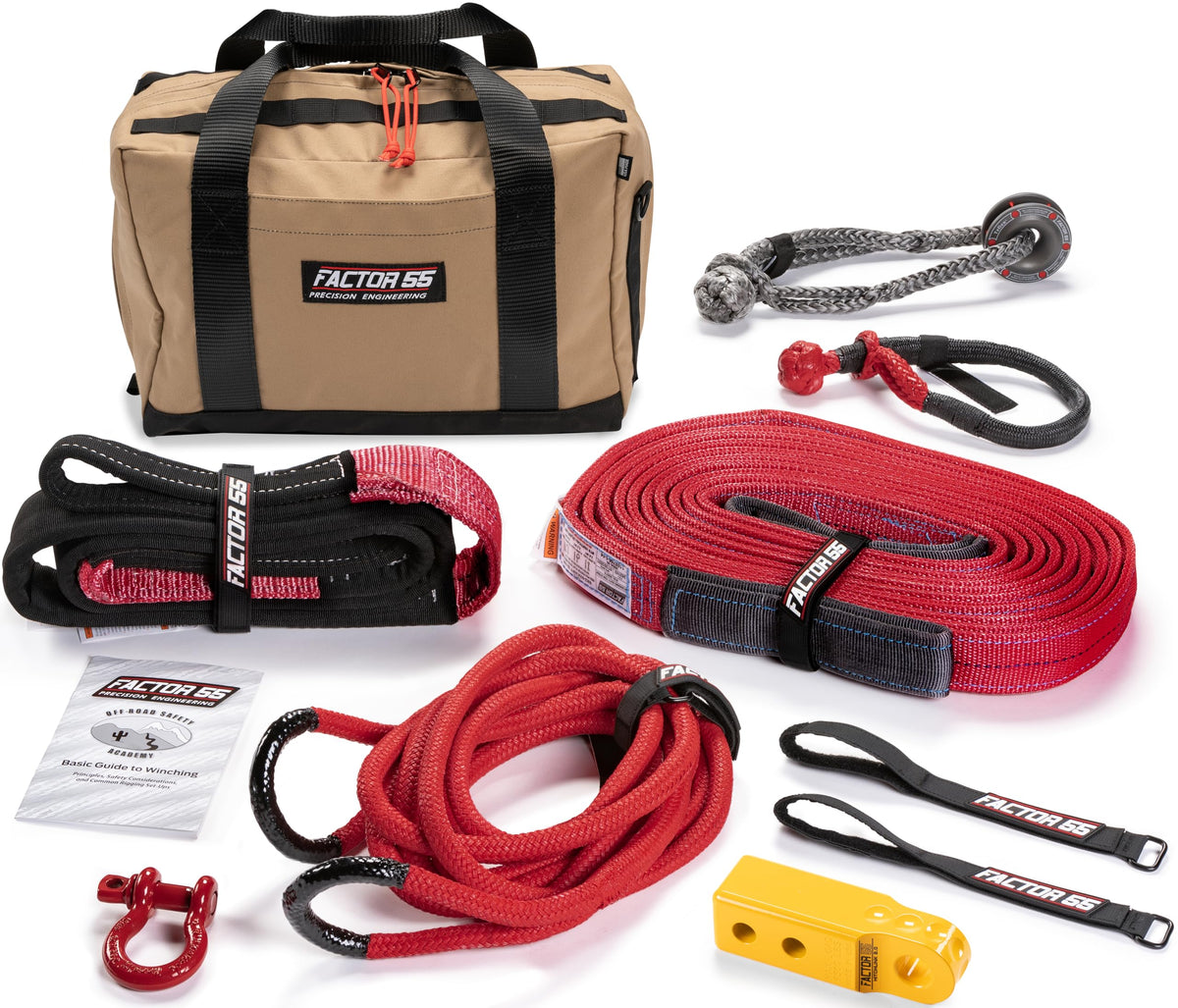 FACTOR 55 00494-03 Factor 55 Hemingway Winch Tow Kit for UTV, Full Recovery Kit for All UTVs - Yellow