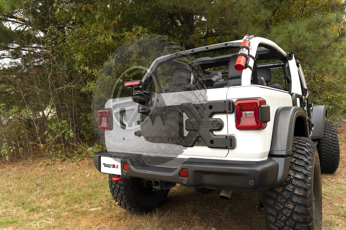 RUGGED RIDGE 11546.55 Rugged Ridge Spartacus HD Tire Carrier | Black, Heavy Duty | 11546.55 | Fits 2018-2025 Jeep Wrangler JL is Not Compatible with 4XE Sub Models