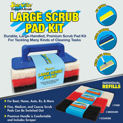 STAR BRITE 042023 STAR BRITE Large Multi-Texture Scrub Pad Kit