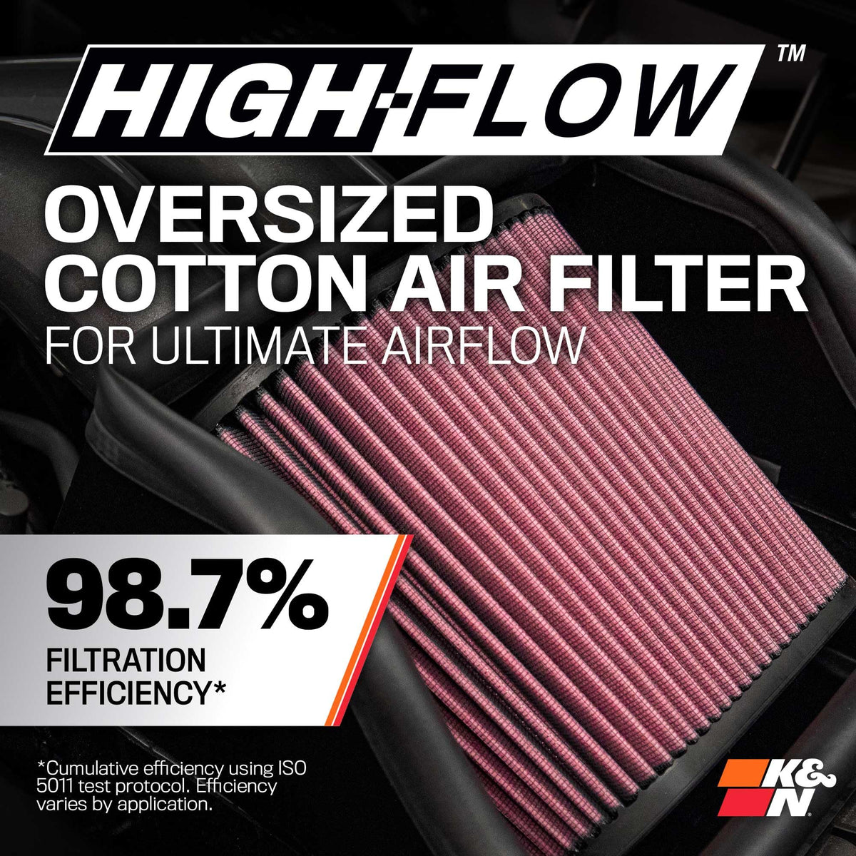 K&N FILTER 57-3013-2 K&N Cold Air Intake System: High-Flow Air Filter, Increase Performance & Towing: Compatible with 1996-2000 (C2500 & SELECT MODELS), 57-3013-2