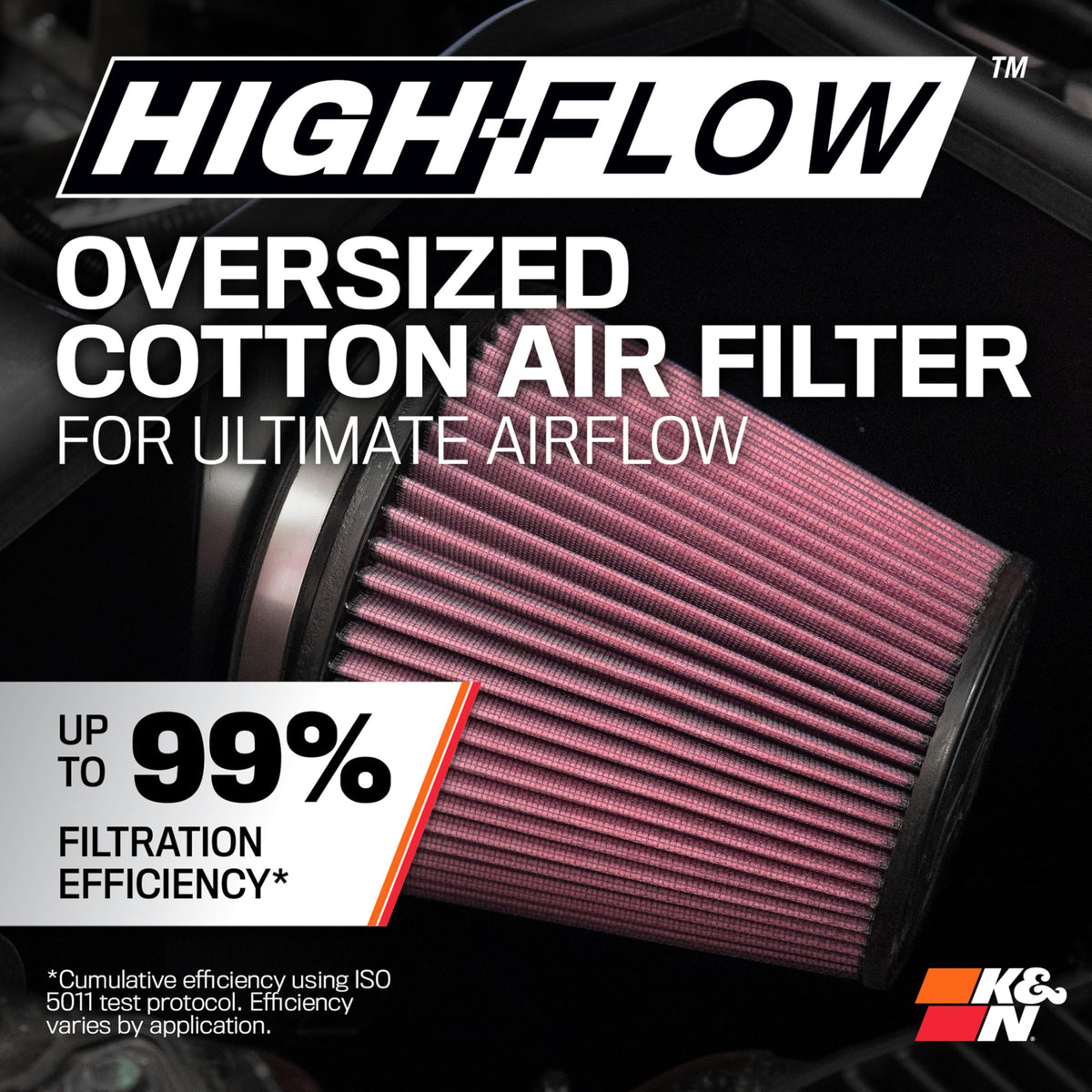 K&N FILTER 63-1565 K&N Cold Air Intake System: High-Flow Air Filter, Increase Performance & Acceleration: Compatible with 2011-2023 Chrysler/Dodge: 300, Challenger, Charger, 63-1565