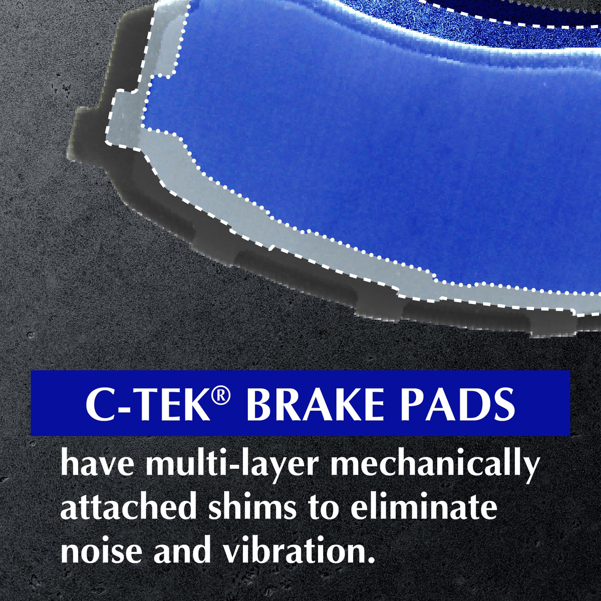 Centric Parts 102.09760 C-Tek Ceramic Automotive Front Brake Pads