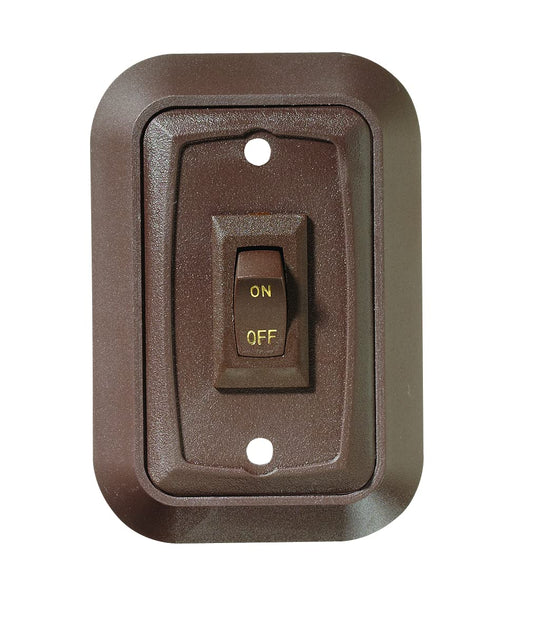 RV DESIGNER S651 RV Designer S651 Brown Single Wall Plate Switch w/Raised Bezel On/Off SPST