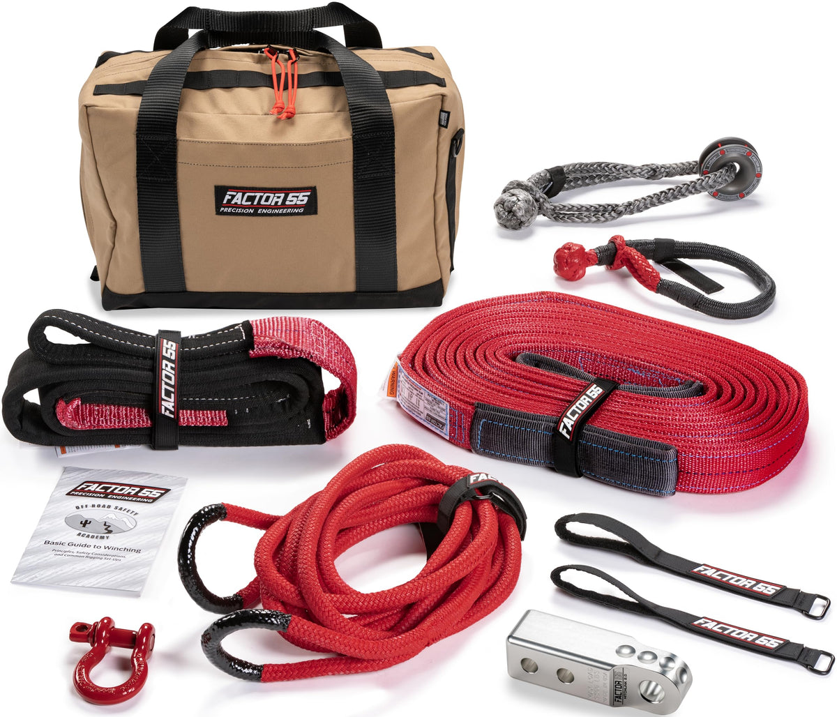 FACTOR 55 00494-05 Factor 55 Hemingway Winch Tow Kit for UTV, Full Recovery Kit for All UTVs - Silver