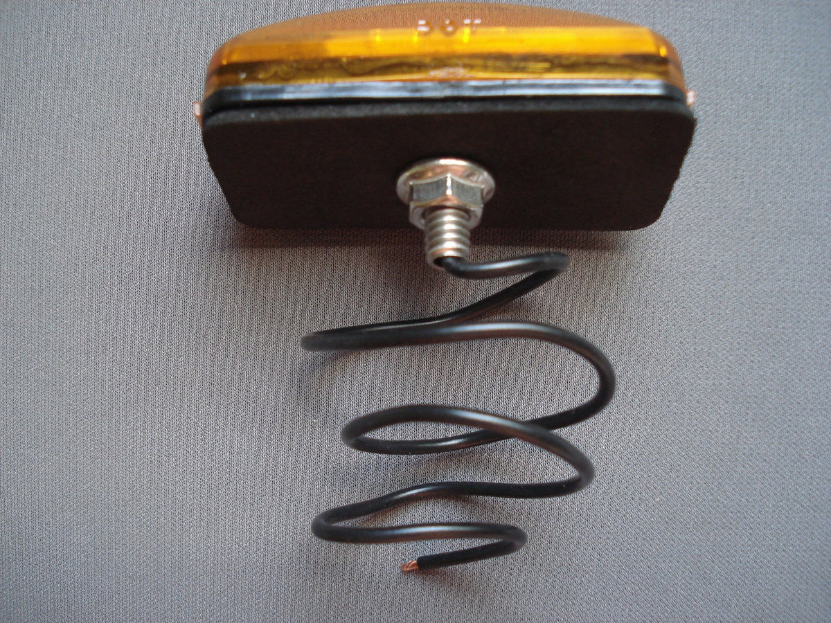JAMMY J-5735-SA JAMMY Amber LED Trailer Truck Side Marker Submersible Light 2.5" x 1.25" Stud Mount
